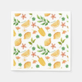 Wasserfarben Zitronen & Popsicles Napkins - hell Serviette (Vorderseite)