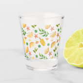 Wasserfarben-Zitronen Schnapsglas (Vorderseite)