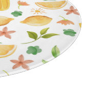 Wasserfarben-Zitronen Schneidebrett (Ecke)