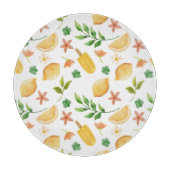 Wasserfarben-Zitronen Schneidebrett (Vorderseite)