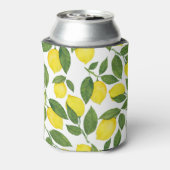 Wasserfarben-Zitronen: Sommerfruchtmuster Dosenkühler (Kanne Rückseite)