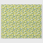 Wasserfarben-Zitronen: Sommerfruchtmuster Geschenkpapier (Flach)