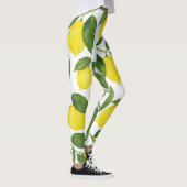 Wasserfarben-Zitronen: Sommerfruchtmuster Leggings (Rechts)