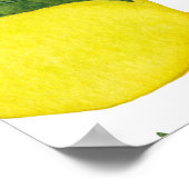Wasserfarben-Zitronen: Sommerfruchtmuster Poster (Ecke)