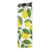 Wasserfarben-Zitronen: Sommerfruchtmuster Thermosbecher (Nach links gedreht)