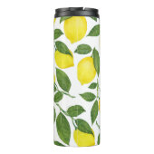 Wasserfarben-Zitronen: Sommerfruchtmuster Thermosbecher (Rückseite)