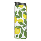 Wasserfarben-Zitronen: Sommerfruchtmuster Thermosbecher (Nach rechts gedreht)
