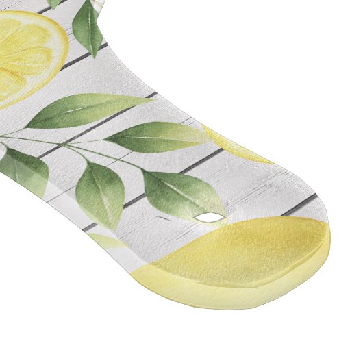 Wasserfarben-Zitronen und Barnwood Schneidebrett (Ecke)