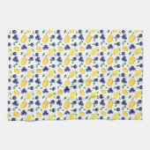 Wasserfarben-Zitronen und Blaubeeren Geschirrtuch (Horizontal)