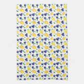 Wasserfarben-Zitronen und Blaubeeren Geschirrtuch (Vertikal)