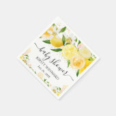 Wasserfarben-Zitronen und Blume Kinderdusche Serviette (Ecke)