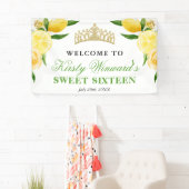 Wasserfarben-Zitronen und Blume Willkommen 16 . Ge Banner (Insitu)