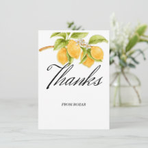 Wasserfarben Zitronen und Blüten Geburtstag Vielen