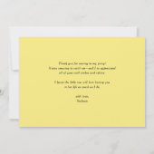 Wasserfarben-Zitronen und Blütenblumenzeremonie Dankeskarte (Rückseite)