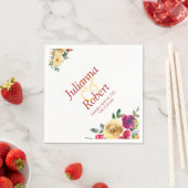 Wasserfarben-Zitronen und magentinische Servietten (Beispiel)