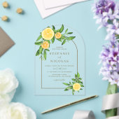 Wasserfarben-Zitronen und Orangen-Arch-Hochzeit Acryleinladungen (Insitu (Hochzeit))