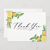 Wasserfarben Zitronen und Orangen Sommer Vielen Da Postkarte (Vorne/Hinten)