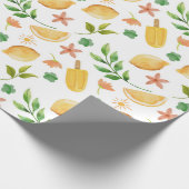 Wasserfarben-Zitronen und Sommerpopulationen Geschenkpapier (Ecke)