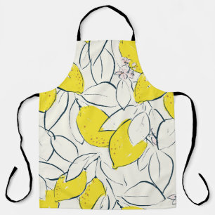 Wasserfarben-Zitronen-Zitronen Nahtloses Muster Schürze