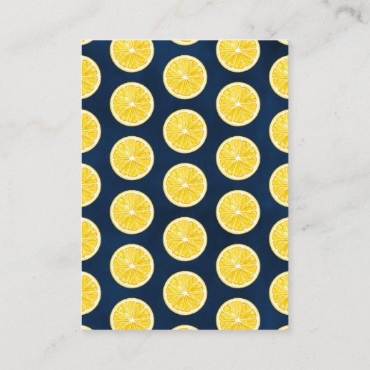 Wasserfarben Zitronenbaum Babydusche Anfrage Begleitkarte (Rückseite)