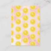 Wasserfarben Zitronenbaum Babydusche Anfrage Begleitkarte (Rückseite)