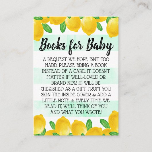 Wasserfarben Zitronenbaum Babydusche Anfrage Begleitkarte (Vorderseite)