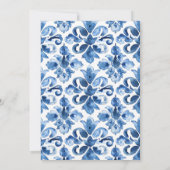 Wasserfarben Zitronenbaum und mediterrane Hochzeit Einladung (Rückseite)