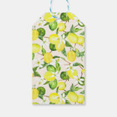 Wasserfarben-Zitronenblüten Brautparty Geschenkanhänger (Rückseite)