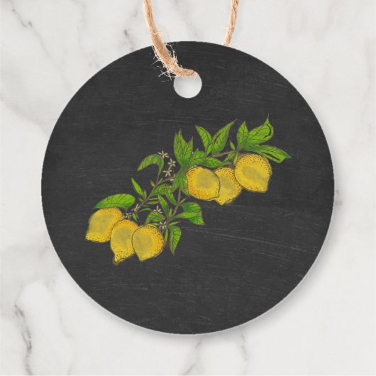 Wasserfarben Zitronenkreidewand Dankeschön an das Geschenkanhänger (Rückseite)