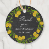 Wasserfarben Zitronenkreidewand Dankeschön an das Geschenkanhänger (Vorderseite)