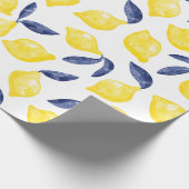 Wasserfarben-Zitronenmuster Geschenkpapier (Ecke)