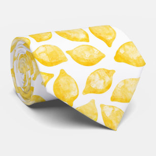 Wasserfarben-Zitronenmuster Krawatte