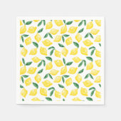 Wasserfarben-Zitronenmuster Serviette (Vorderseite)