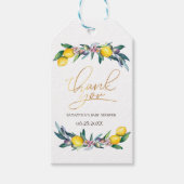 Wasserfarben-Zitronenöle Geschenkanhänger (Vorderseite)