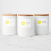 Wasserfarben-Zitronenscheibe Lebensmitteletikett (Flaschen)