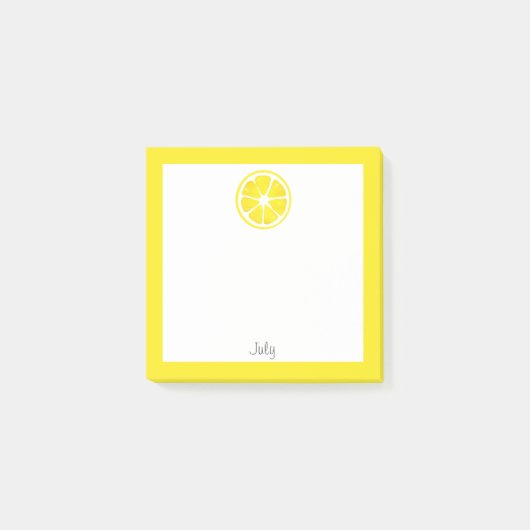 Wasserfarben-Zitronenscheibe Post-it Klebezettel (Vorderseite)