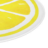 Wasserfarben-Zitronenscheibe Schneidebrett (Ecke)