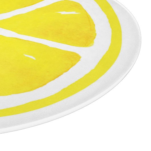 Wasserfarben-Zitronenscheibe Schneidebrett (Ecke)