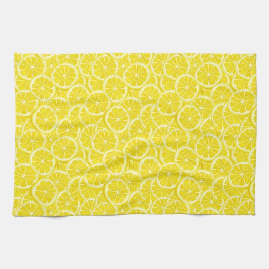 Wasserfarben-Zitronenscheiben Geschirrtuch (Horizontal)
