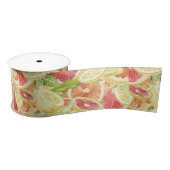Wasserfarben-Zitrus Grapefruits Lemon & Orange exo Satinband (Spule)