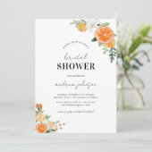 Wasserfarben-Zitrusfrüchte-Blütenblütenblätter Bra Einladung (Stehend Vorderseite)