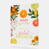 Wasserfarben Zitrusfrüchte Brautparty Brunch Arch Acrylschild (Winkel)