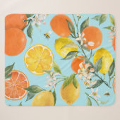 Wasserfarben-Zitrusfrüchte: Handgezogene Früchte Sherpadecke (Vorderseite (Horizontal))