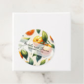 Wasserfarben Zitrusfrüchte Orange Blätter Hochzeit Geschenkanhänger (Beispiel)