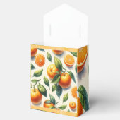 Wasserfarben Zitrusfrüchte Orange Blätter Hochzeit Geschenkschachtel (Geöffnet)