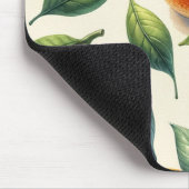 Wasserfarben Zitrusfrüchte Orange Blätter Hochzeit Mousepad (Ecke)