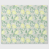 Wasserfarben Zitrusfrüchte Zitrusfrucht Natur fris Geschenkpapier (Flach)