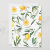 Wasserfarben Zitrusfrüchte Zitrusfrüchte Moderne H Einladung (Rückseite)