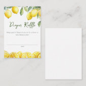 Wasserfarben Zitrusfrüchte Zitrusfrüchte Windel Ra Begleitkarte (Vorne/Hinten)