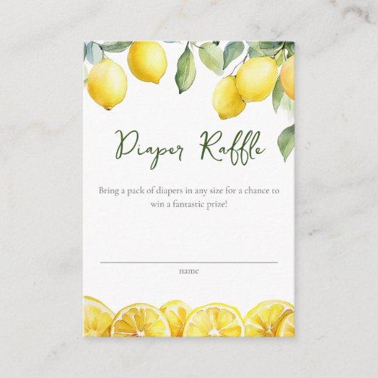 Wasserfarben Zitrusfrüchte Zitrusfrüchte Windel Ra Begleitkarte (Vorderseite)